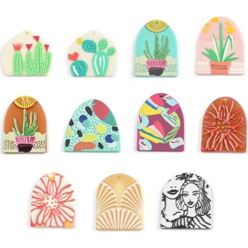 11 Styles 10Pcs Jewelry Accessories Hand Made Earrings Making Connectors DIY Pendant Jewelry Findings & Components Charms