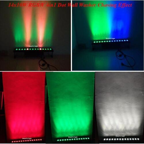 20pieces 14*10W RGBW 4in1 wall washer light linear pixel led bar wash stage light bar led dmx dot control