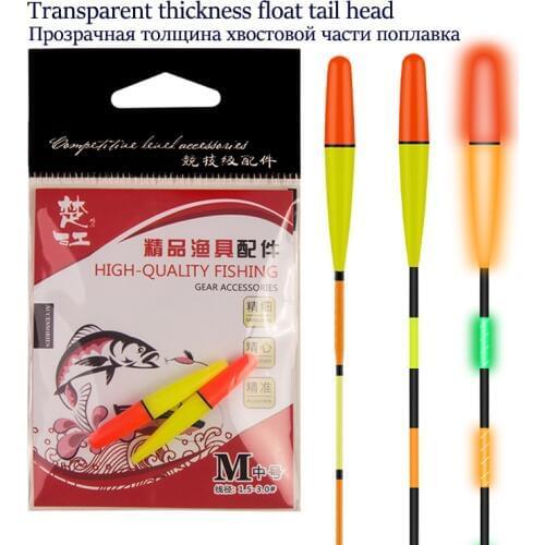 2020 Floats Tail Eye-Catching Head Beans Moveable DIY Trasparent Sensitive Visualable Fishing Tools Tackle Accessories