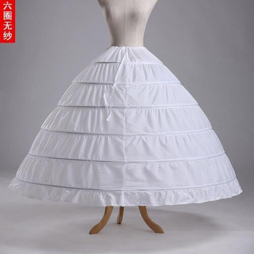 Q04 6Hoops Petticoat Underskirt big Princess Skirt Wedding dresses underdress