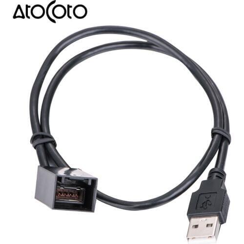 AtoCoto USB Male Conversion Cable Adapter for Honda Civic Jazz Fit CR-V Accord Odyssey Car Radio CD Audio Replacement
