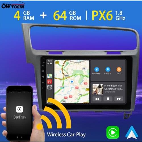 10.1" Android 10 Car Multimedia Radio GPS Navigation for Volkswagen VW Golf 7 MK7 PX6 4G+64G Bluetooth 5.0 Carplay Auto Stereo