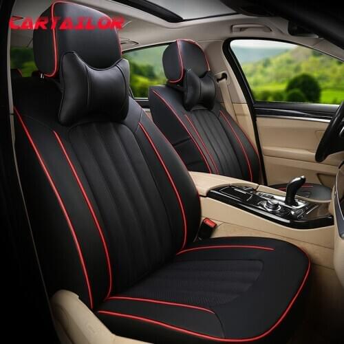 CARTAILOR Cover Seat Cars Accessories for Volkswagen Sharan Car Seat Covers Cowhide & Artificial Leather Seats Supports Styling