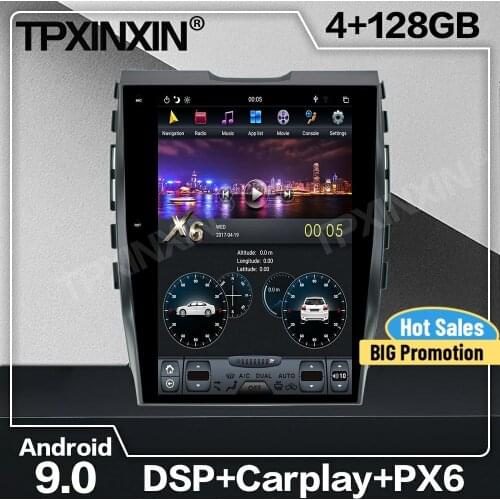 128G Tesla Screen DSP Carplay Android Car Radio 2 Din Stereo Receiver For Ford Edge 2015 2016 2017 2018 GPS Recorder Audio Unit