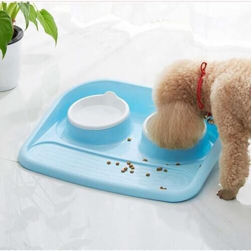 Dog Drinking Bottle Cat Feeding Watering No Spill Non-Skid Dog Bowl For Dogs Mat Feeder Bowl Tool Cat bol chat miska dla psa E