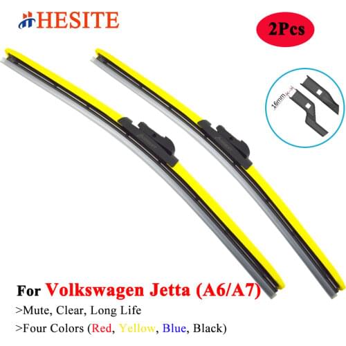 2Pcs Colorful Wiper Blade For Volkswagen Jetta MK4 MK5 MK6 MK7 Model 2000 To 2019 Car Accessories Red Blue Yellow Black Boneless