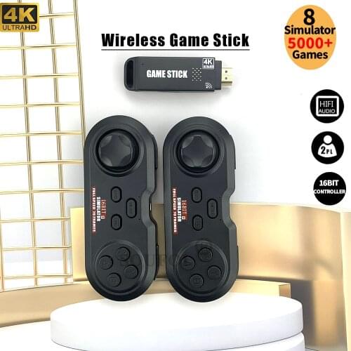 Dropshipping USB Wireless Handheld TV Video Game Console Built In 5000 Classic 16 Bit Game Mini Console Dual Gamepad HD Output