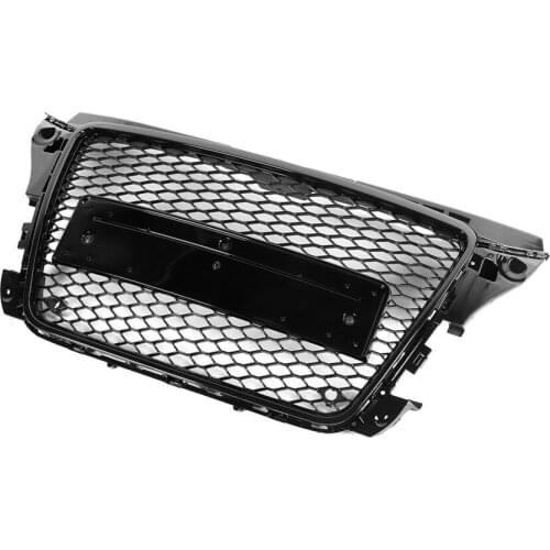 Hexagonal grille cover of For Audi A3 / S3 8p 2009 2010 2011 RS3 model bright black no