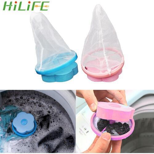 HILIFE Hair Removal Catcher Cleaning Balls Bag Laundry Balls Discs Washing Machine Filter Filter Mesh Pouch Dirty Fiber