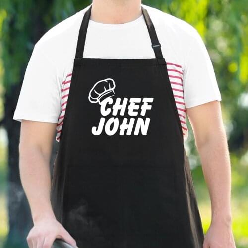Personalized Apron For Men Custom Name Apron with Pockets Cooking Gifts For Men Chef Dad Husband Birthday Grill Gift BBQ Apron