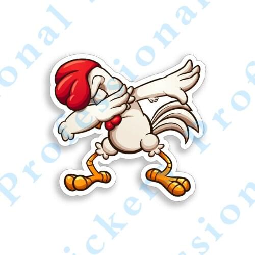 Creative stickers Dabbing Chicken Sticker Cock Rooster Dab Cup Cooler JDM Car Window Motorcycle Decal Waterproof Vinyl Decals