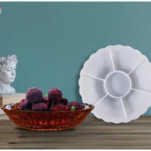 Lace Dish Mold Crystal Epoxy Handmade Silicone Transparent Non-stick Fruit Tray Mold Casting Tools