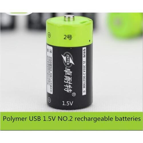 Battery 1.5V 3000mah Polymer lithium battery N0.2 Rechargeable lithium batteries With the USB interface Li-ion battery 1pcs/lot