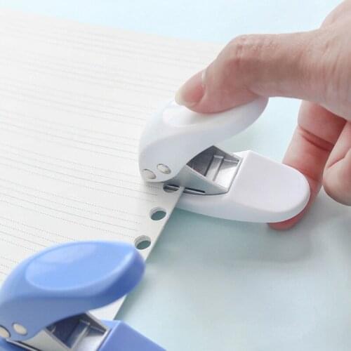 Cute Single Round Hole Puncher with Confetti Storage Bin Manual Punching for DIY Loose-leaf Refill Paper Home School