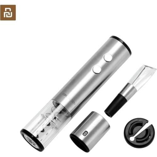 New Youpin Circle Joy Electric Bottle Opener Stainless Steel Mini Wine Stopper Wine Decanter Aerator for Smart Home