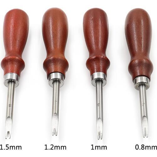 New 0.8/1.0/1.2/1.5mm Sharp Leather Edge Beveler Edge Skiving/Polishing Tool Belt Maker High Carbon Steel Leather Craft DIY Tool