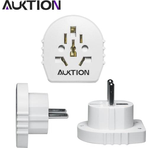 Upgrade Version Auktion 16A 250V EU Converter Power Plug Adapter AU UK CN US To EU Europe Plug Travel Adapter Wall Socket