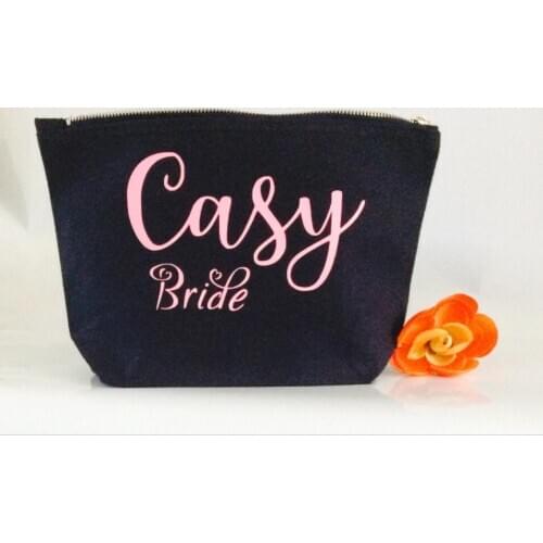 Personalize glitter name text maid of honor makeup bag, wedding gift bags, mother of groom bag, Step mom bridesmaid gifts bags