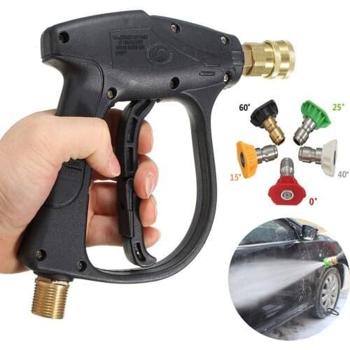 200BAR/3000PSI High Pressure Washer Gun with 5 Nozzles Car Motorcycle Bicycles Water Gun Car Wash Pressure Water Nozzle Cleaning
