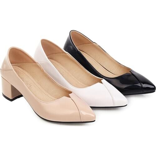 PQECFS Shoes With Medium Heels