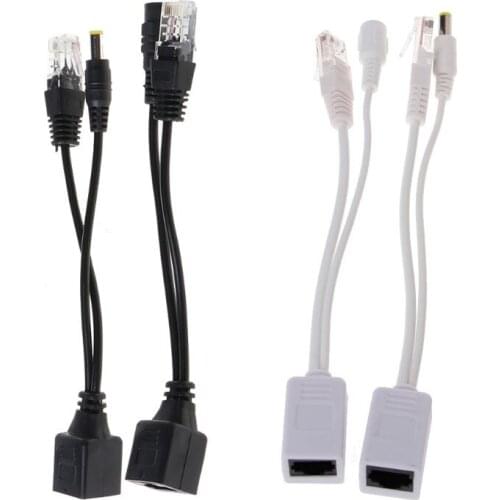 RJ45 Injector POE Splitter Adapter Cable Kit Passive Power Over Ethernet 12-48V