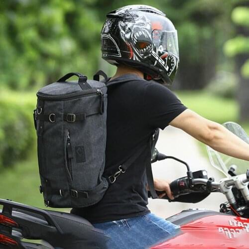 Backpack Motorcycle Bag Seat Saddle Tail Canvas Backpack Motorcycle Accessories For Travel Camping