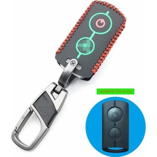 Luminous Remote Key Case Motorcycle Leather Keychain Bag Cover for Yamaha NVX NVX155 XMAX XMAX300 QBIX JAUNS AEROX 2018 2019