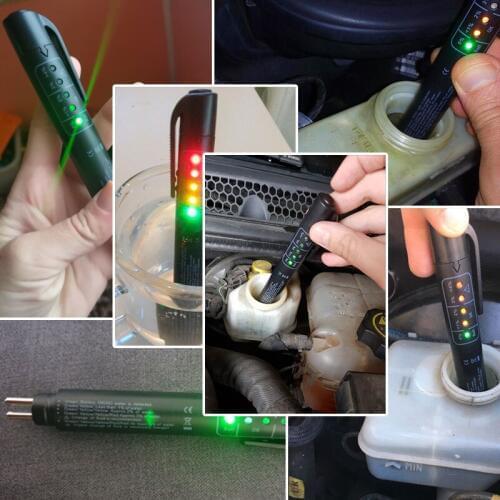 5LED Accurate Oil Quality Check Pen Brake Fluid Tester Car Brake Liquid Digital Tester Vehicle Auto Automotive Testing Tool