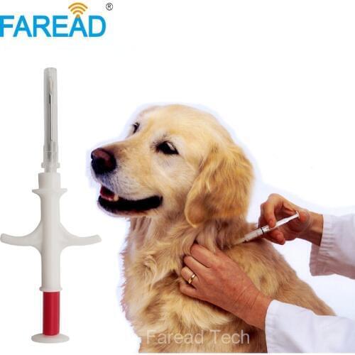 X100pcs 2.12*12mm RFID glass tube microchip dog pet transponder with syringe for animal arowana