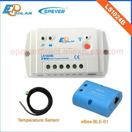 Solar charger 24V Battery work controller EPEVER EP PWM series LS1024B temp sensor and bluetoth eBOX Phone APP use small system