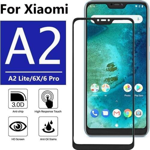 Protective glass on Mi a2 lite light screen protector for xiaomi xiomi a2lite a 2 mia2lite 2a xiami xaomi hiaomi flim protection