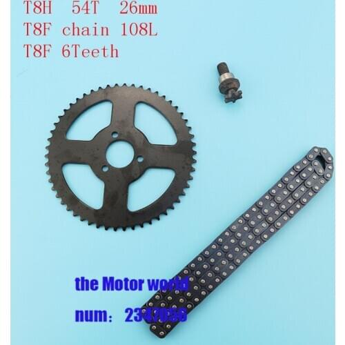 29mm 54Tooth 25H 2 Stroke108 links Sprocket For 47cc 49cc Chinese Pocket Bike Quad 4 Wheeler Mini moto