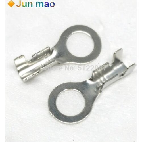 100pcs O-Type 3.2/4.2/5.2/6.2/8.2 Splice Cold Pressed Car Speaker Male Terminal Tin Plating Cosse Electric Sertir Connector Ho