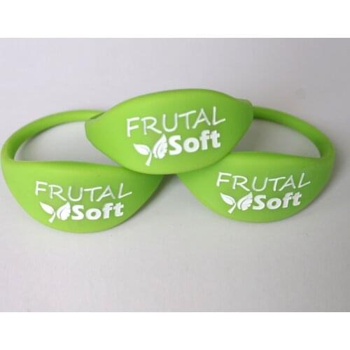 13.56MHZ RFID Bracelet Wristband 1K Memory W/ S50 Chip Proximity Waterproof Silicone NFC Smart Watch for Access Control