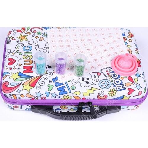 60 Bottles Cartoons 5d Diamond Painting Accessories tools Storage Box Carry Case diamant painting tools Container Bag Funnel