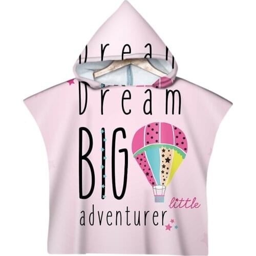 Free shipping Encourage Words Dream Big Love You Princess Summer Watermelon Baby Kids Hooded Poncho Towel Beach Pool Swim Gift