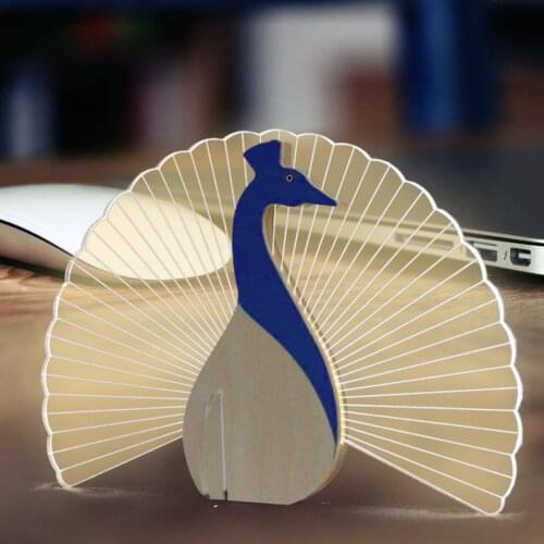 Chinese Style Wooden Color Bird Animal Decoration Lamp Innovation Mothers Day Decoration Lamp Home Decoration Party Supplies