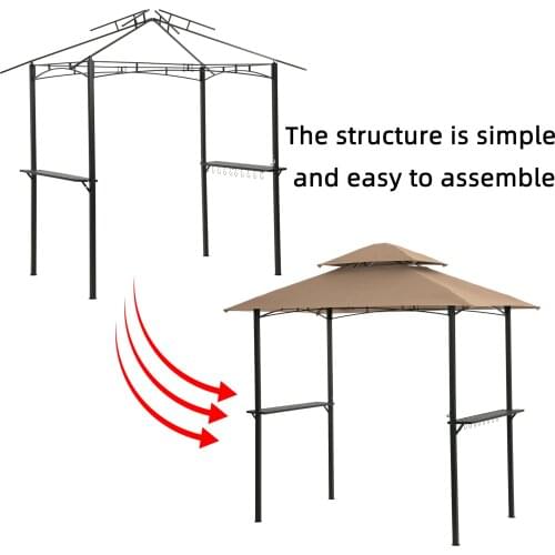 Https://www.gotenchina.com/outdoor-grill-gazebo-8-x-5-ft-shelter-tent-double-tier-soft-top-canopy-and-steel-frame-with-hook-and