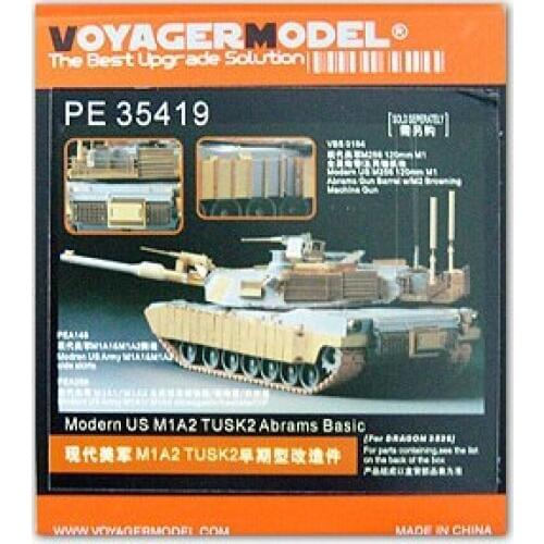 KNL HOBBY Voyager Model PE35419 M1A2 & ldquo; Abrams & rdquo; TUSK Early Modification Metal Etching Kit
