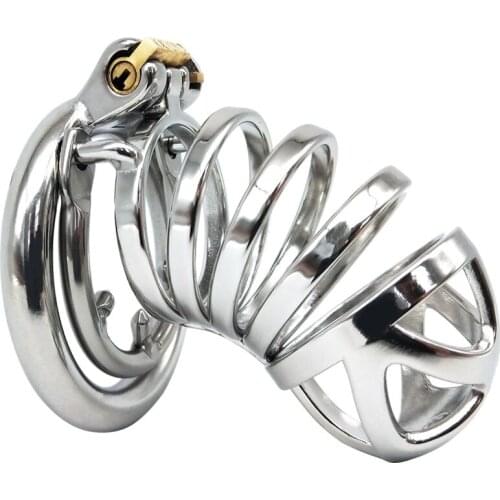 NUUN Anti-dropping Snap Ring THORNS LOCK CAGE Stainless Male Chastity Device Sex Toys For Men Adult Dick Cock Cage penis ring