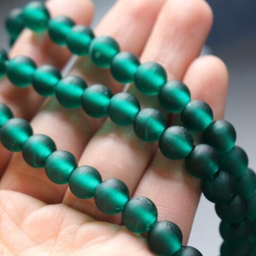 30Pcs 8mm Lampwork glass beads Round beads Handmade Teal Green Color for jewelry &DIY