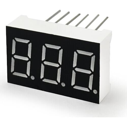 MCIGICM 10pcs 7 segment Common Anode 3 Bit digital Tube 0.36" 0.36in. Red LED Display 7 segmentos LED Digital tube