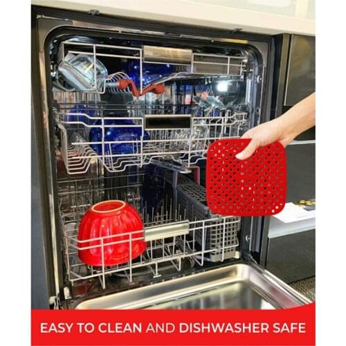 7.5''/8.5'' Reusable Air Fryer Lining Silicone Pad for Square Air Fryer Accessories JS22