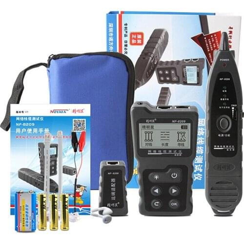 NF-8209 LCD network cable tester display measuring length wire checker test network tool cable tester