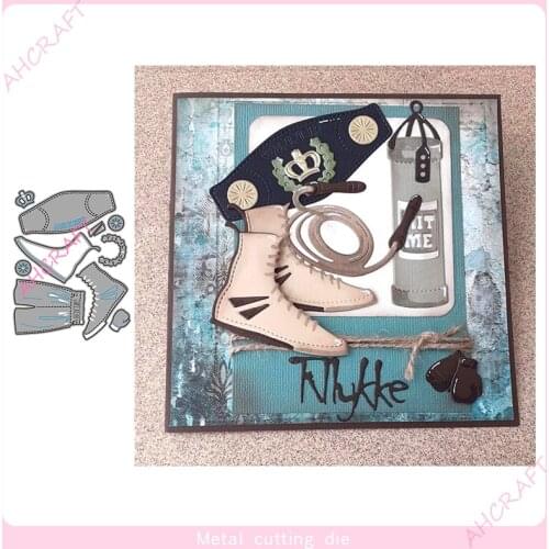 Boxing Clothing Metal Cutting Dies for DIY Scrapbooking Photo Album Decorative Embossing PaperCard Crafts Die2021
