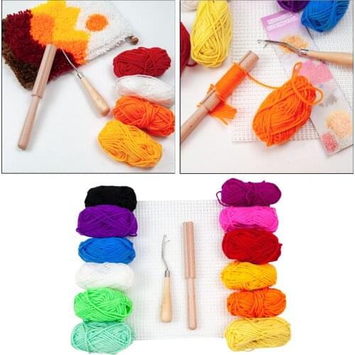50x50cm Blank Rug Hooking Mesh Canvas, Latch Hook Rug Making Carpet Tapestry DIY Kit Tool for Embroidery Crafts Decoration