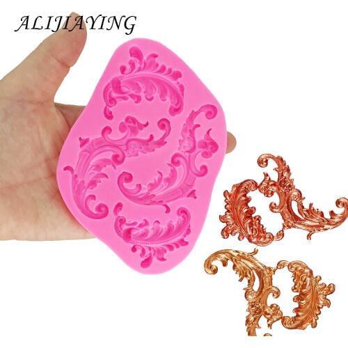 DIY Embossed pattern lace Cake border Silicone Molds Gumpaste Chocolate Fondant Cake Decorating Tools 3D crafts D1339