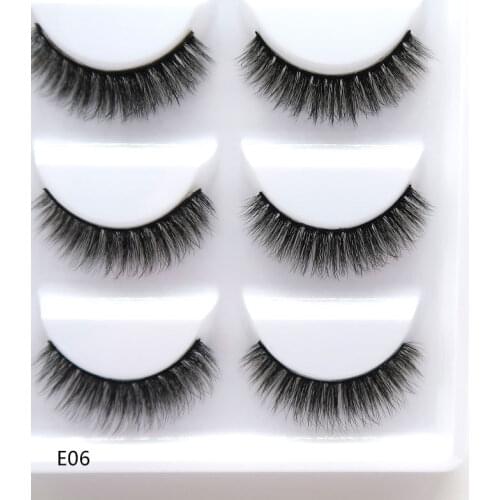 5/3/2 Pairs of 3D mink false Eyelashes Natural Cross False Eyelashes Long and messy False Eyelash Extension Makeup Beauty Tool