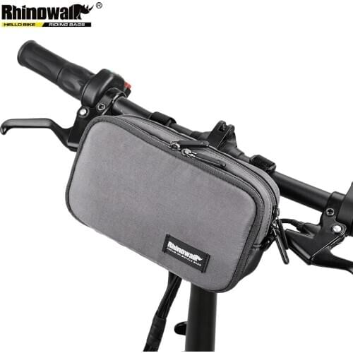 Rhinowalk Bicycle Handlebar Bag Multi-Functional Waterproof for Bike Mobile Phone Scooter Large Capacity Shoulder Bag 1.5L