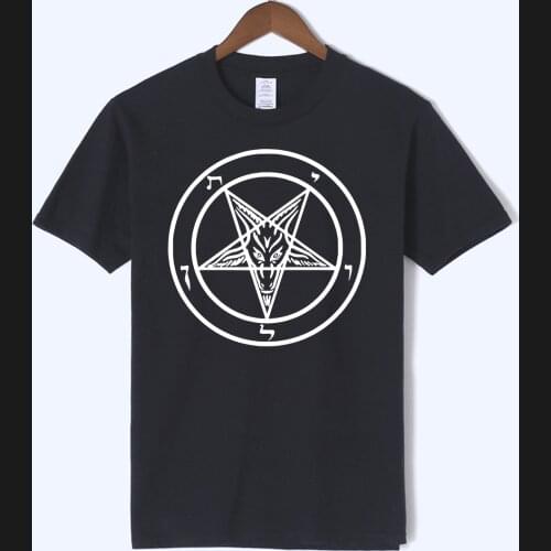 Pentagram Pattern Mens Fashion Short sleeve T-shirt Round Collar Man Summer Tees Shirt Cool Tops street clothing